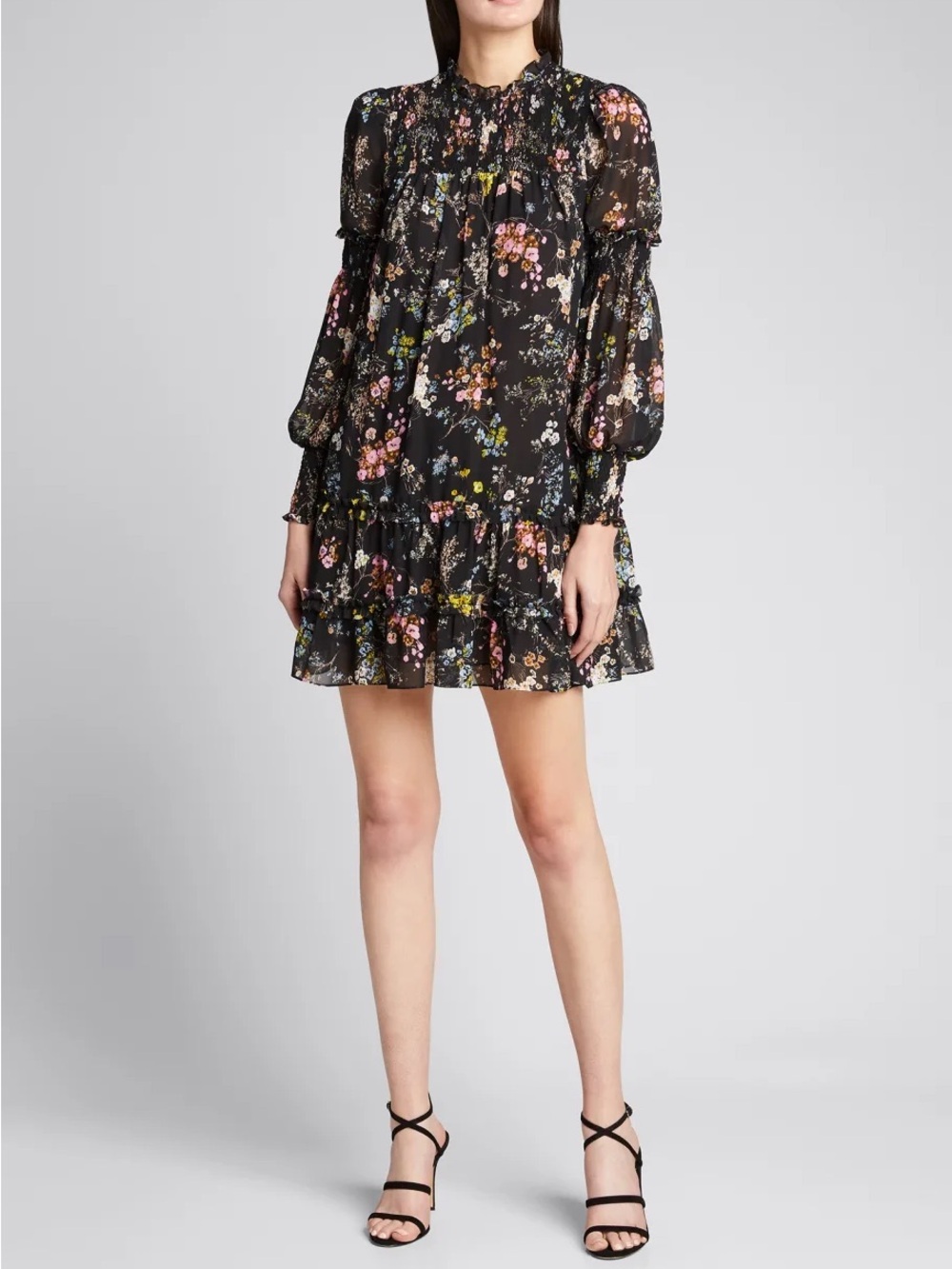 CINQ A SEPT
Stephanie Smocked Long-Sleeve Dress (126)